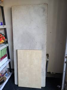 lot 3137 image: 6 ft. folding table and table top  21.5x36x2