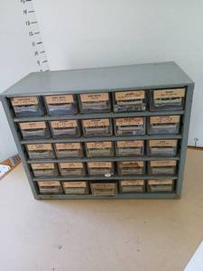 lot 3309 image: Hardware Organizer with Fasteners Bolts Nuts Washers Pins