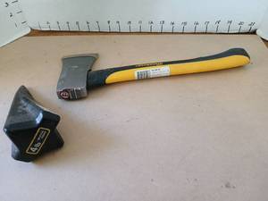 lot 3337 image: Hand Axes 1.25 lb Camp Axe, 4 lb Splitting Wedge