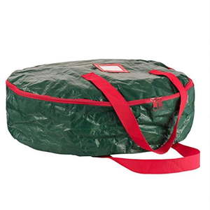 lot 186 image: ZOBER Christmas Wreath Storage Bag 24  - Water Resistant Fabric Storage Dual