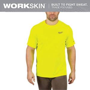 lot 6589 image: Milwaukee Tool Performance Shirt - SS - HI Vis XL - Retail $48