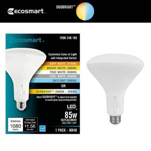 lot 6594 image: 85-Watt Equivalent BR40 CEC Dimmable LED Flood Light Bulb with Selectable Color Temperature Plus Duobright (1-Pack) - Retail $12
