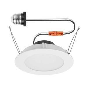 lot 6601 image: Commercial Electric Integrated LED 6-inch Retro Fit Ultra Slim Selectable Color Recessed Light  White - Retail $20