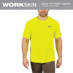 lot 6630 image: Milwaukee Tool Performance Shirt - SS - HI Vis L - Retail $57
