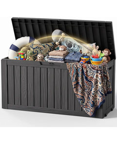 lot 491 image: 155 Gallon Outdoor Storage Box Deck Container - Retail $0