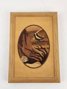 lot 95 image: Hudson River Inlay Wood Art Framed Print