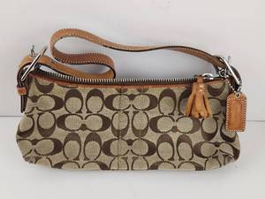 lot 96 image: Coach Signature Jacquard Shoulder Bag with Leather Trim&nbsp