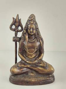 lot 128 image: Vintage Bronze Lord Shiva Statue