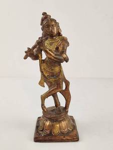 lot 134 image: Vintage Bronze Krishan Statue 7