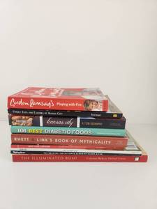lot 206 image: Cook Book Lot 9 Volumes Gordon Ramsay Beatles Rumi Diabetic Foods Kansas City