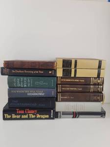 lot 211 image: Vintage Book Lot 13 Literature Classics Shakespeare Hemingway Twain Clancy