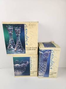 lot 251 image: American Crystal Collection 24% Lead Crystal Glassware Set - 3 Pieces