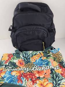 lot 265 image: Tommy Bahama Floral Tote Bag with Isaac Mizrahi New York Backpack
