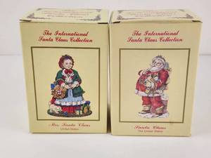 lot 279 image: The International Santa Claus Collection Mrs. Santa Claus and Santa Claus Figures, 2-Piece Set