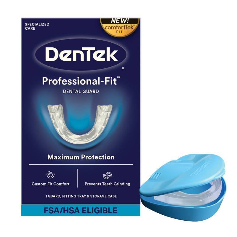 lot 59581 image: DenTek Professional-Fit Dental Guard, Mouth Guard for Grinding Teeth at Night, 1 Count - Retail $16