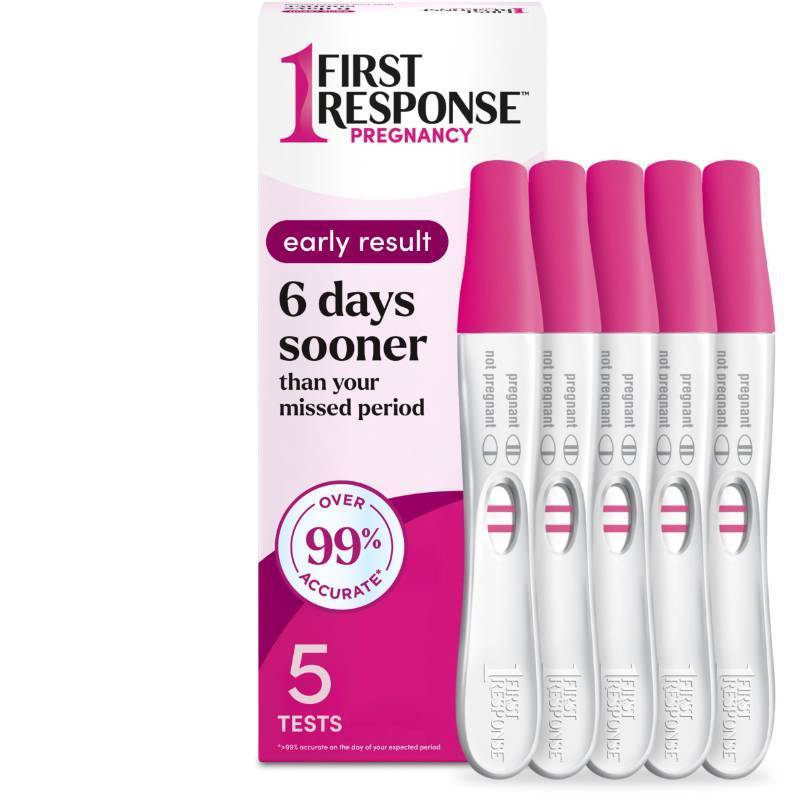 lot 59744 image: First Response Early Result Pregnancy Test, 5 Count Pack of 1 - Retail $16