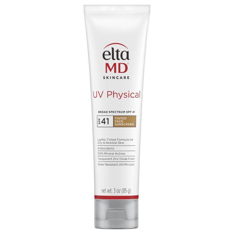 lot 59762 image: EltaMD UV Physical Tinted 100% Mineral Face Sunscreen, SPF 41, 3 oz - Retail $48