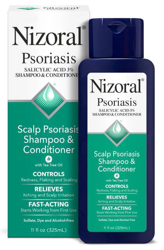 lot 29395 image: Nizoral Psoriasis Shampoo & Conditioner, 11 Oz, Gentle Scalp Treatment - Retail $19