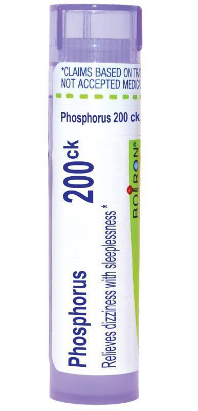 lot 29404 image: Boiron Phosphorus 200Ck Homeopathic Medicine for Dizziness - 80 Pellets - Retail $9