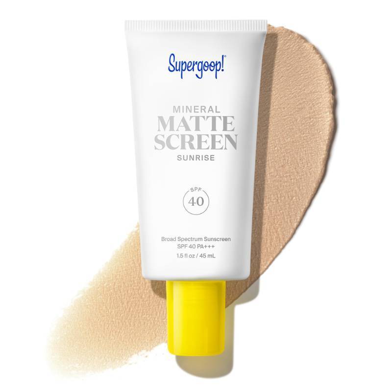 lot 29412 image: Supergoop Mattescreen Mineral Tinted Face Sunscreen SPF 40, Sunrise - Retail $40