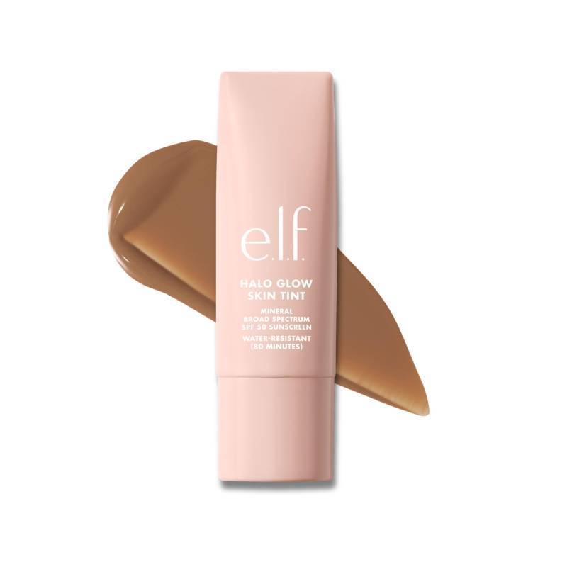lot 29505 image: e.l.f. Halo Glow Skin Tint SPF 50, Hydrating & Tinted, 12 Tan Cool - Retail $14