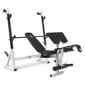 lot 59834 image: Marcy Olympic Weight Bench  Home Gym Exercise Equipment Workout Machine,  White - Retail $300