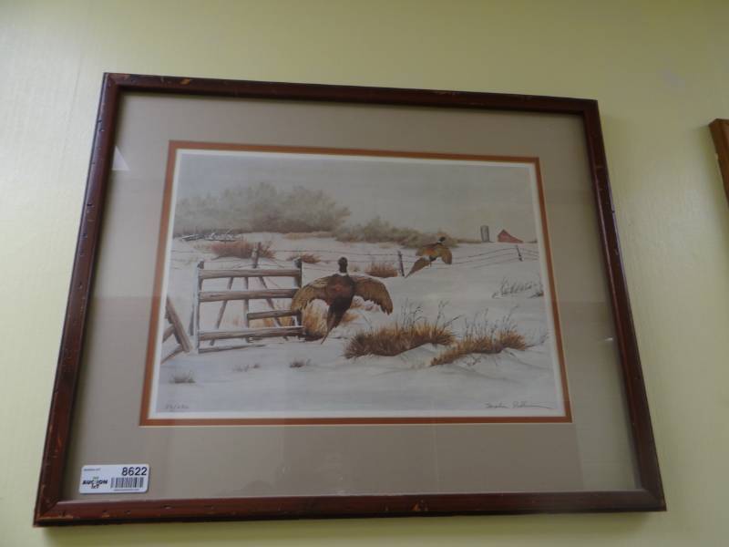 lot 8622 image: Framed print of Pheasant- Signed & numbered by Artist Melvin Redburn