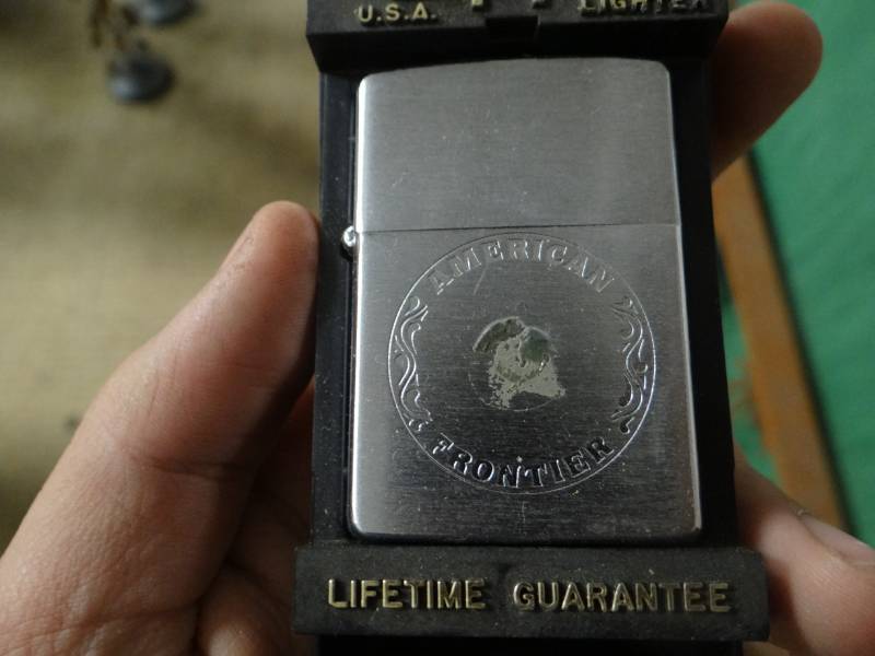 lot 8673 image: American Frontier Zippo lighter in box