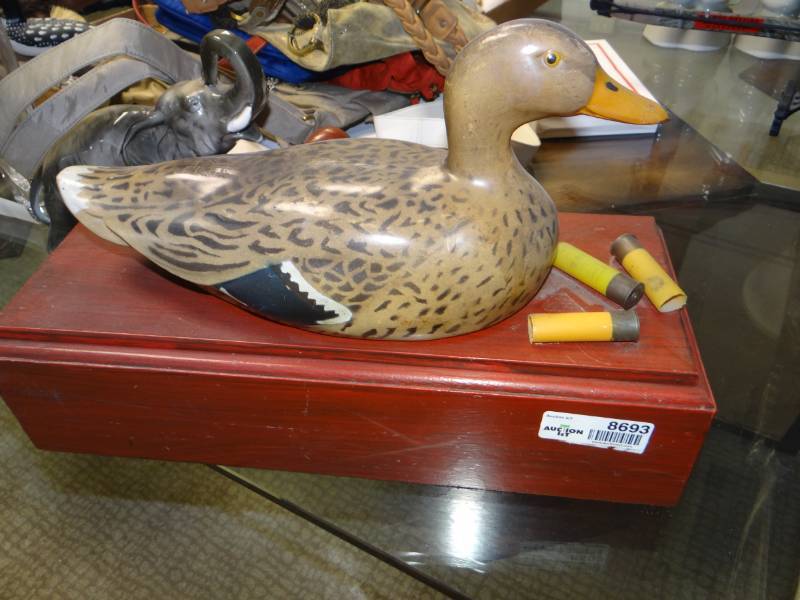 lot 8693 image: Duck decoy ammo box