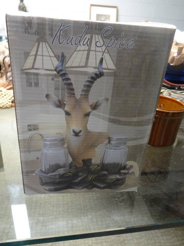 lot 8700 image: New in box Kudu saltpepper shaker set