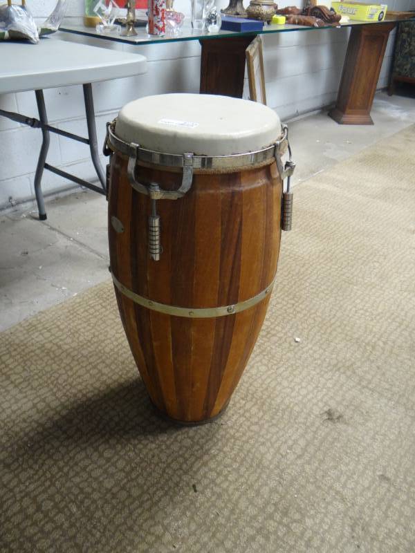 lot 8734 image: Tall bongo drum- 29 tall