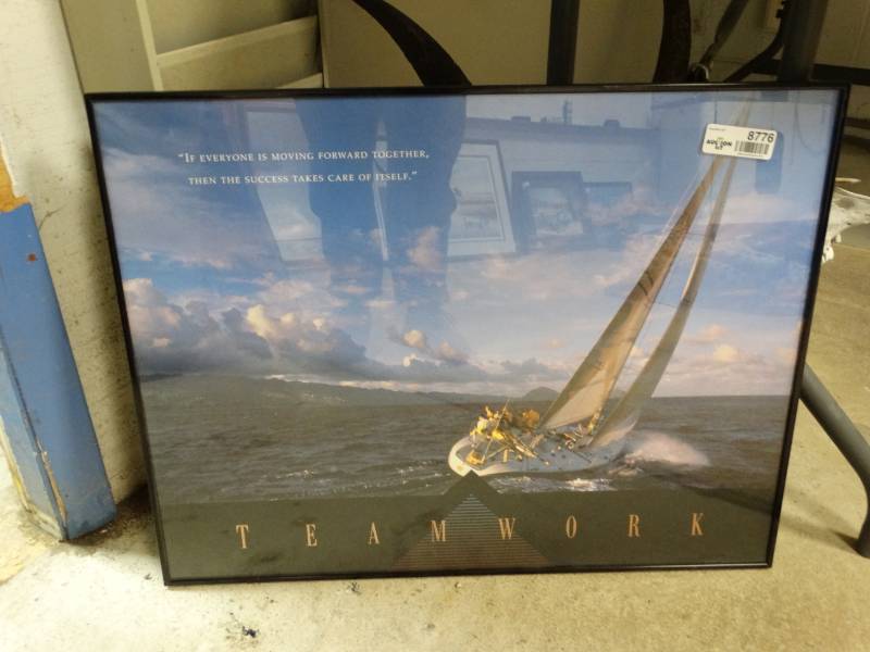 lot 8776 image: Framed Teamwork print