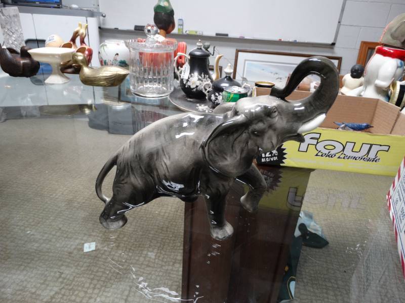 lot 8791 image: Ceramic Elephant statue