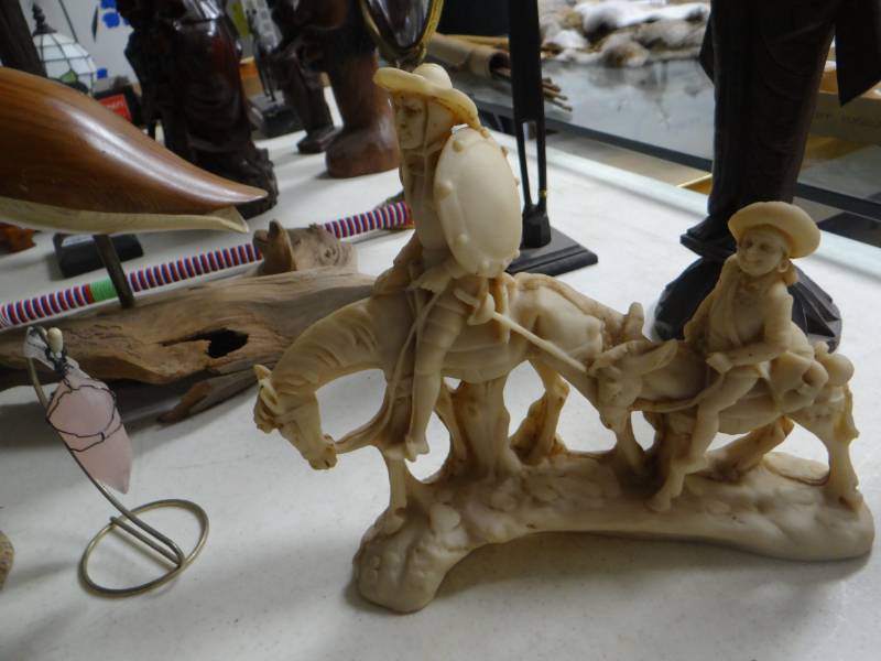 lot 8838 image: Cowboys on horse statue