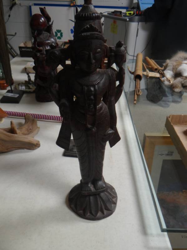 lot 8840 image: 2 carved wood African statues