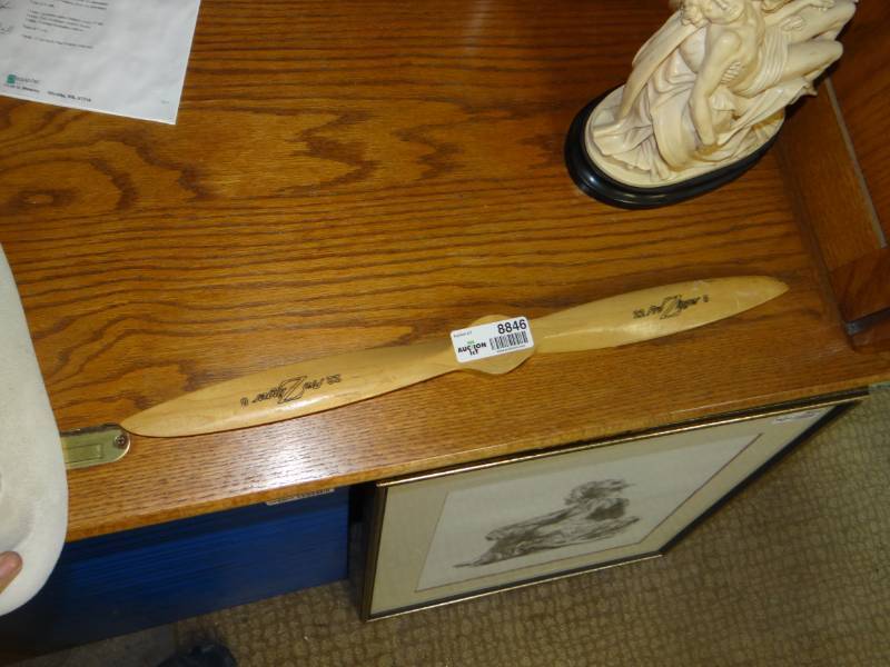 lot 8846 image: Wood airplane prop- 21