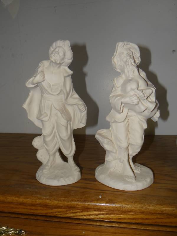 lot 8851 image: 2 plaster figures