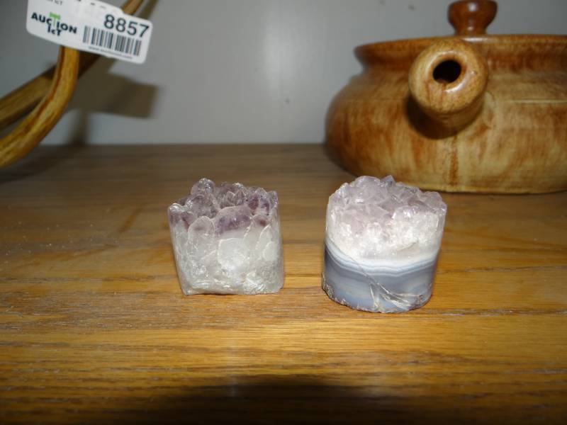 lot 8858 image: 2 Amethyst spheres