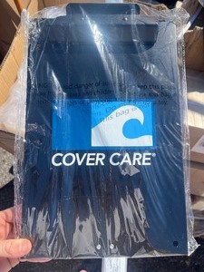 lot 20 image: Quality Black Aluminum Clip Board W Storage Compartment - Cover care