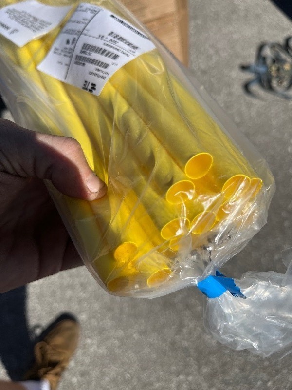 lot 213 image: TE Heat Shrink Wire 50pack - Yellow DWP-125-38-4-STK