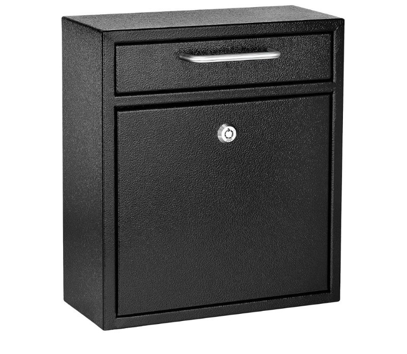 lot 9 image: AdirOffice Wall Mount Mailbox - Mailbox with Lock and Keys- Durable Wall Mounted Locking Mailbox and Cash Drop Box for House, Apartments and Business After Hours Deposits