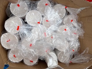 lot 16 image: Box of 500 12oz CUP, PAPER, DISPOSABLE, HOT TYPE I, STYE A, CLASS 3