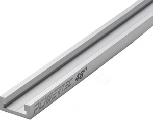 POWERTEC 48" Miter T Track for Router Table, Works With Table Saw Sled, Miter Gauge, Featherboard, Miter Bar, and other T Track Accessories for woodworking - 1 pack