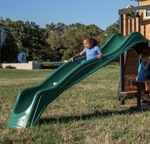 Backyard Discovery Wave Slide - 10 foot Green - One Piece - Attach to playset, Deck, Treehouse Etc