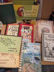 lot 1503 image: Cookbook Lot 7 Books The Healthy Bird Gardeners Goodies Pressure Cookery