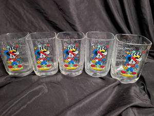 lot 2502 image: Disney Mickey Mouse Commemorative Glass Set 2000 Set of 5