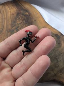 lot 3411 image: Brazilian Saci-Perer Folklore Figure Pin Brooch