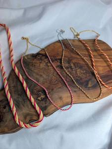 lot 3523 image: Handmade Twisted Cord Necklaces 4-Piece Lot&nbsp