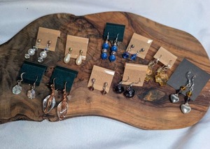 lot 3715 image: Lot of 10 Assorted Beaded Drop Earrings - Handmade