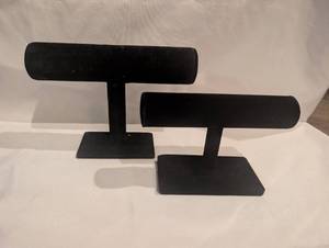 lot 4015 image: Jewelry Display Stand Set 2-Piece T-Bar Black